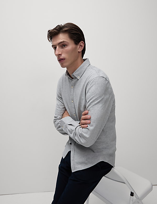 Pure Cotton Pique Shirt