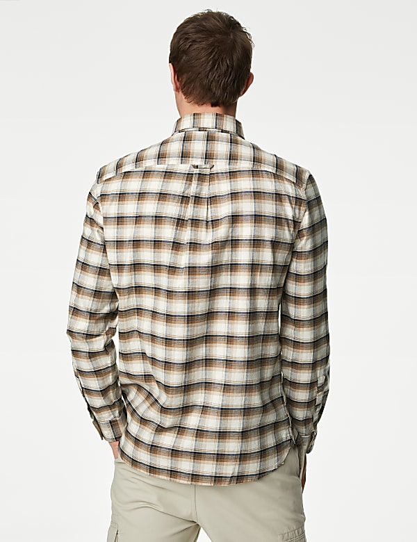 Easy Iron Pure Cotton Check Oxford Shirt