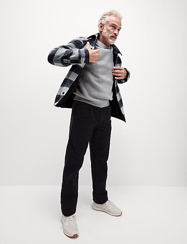 Jaket-Kemeja dengan Lapisan Fleece - ID