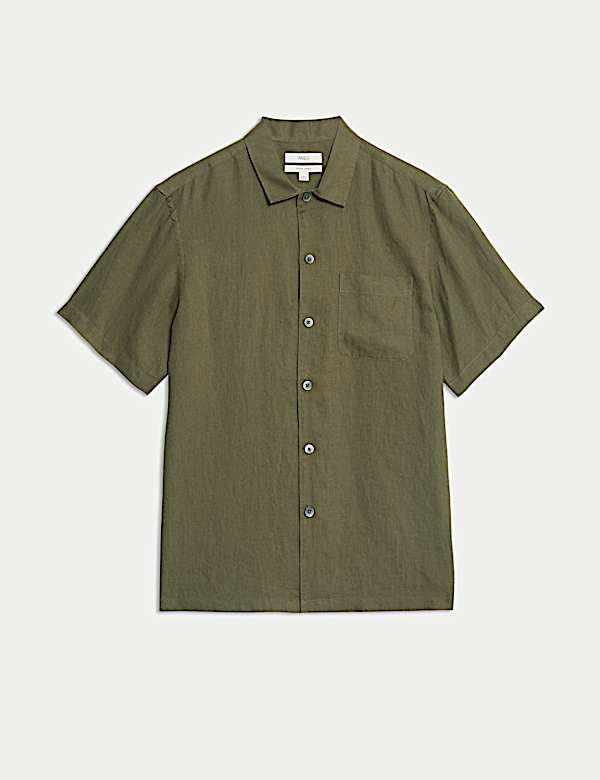 Pure Linen Short Sleeve Shirt - AT