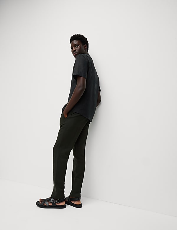 חולצה בגזרה צרה מפשתן טהור - IL