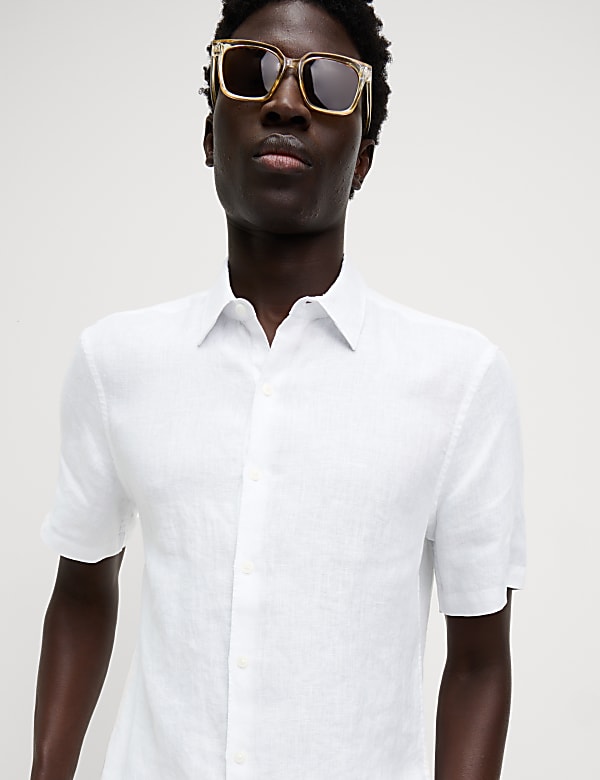 Chemise cintrée 100 % lin - LU