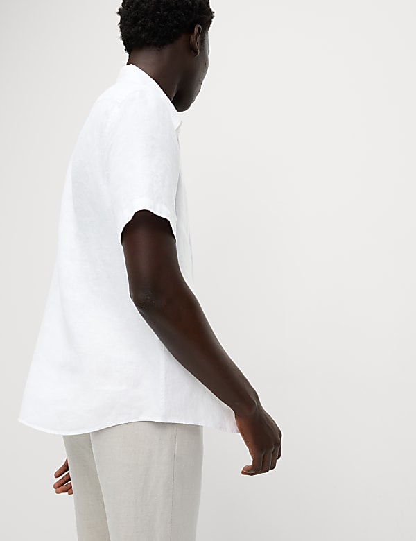 Slim Fit Pure Linen Shirt - CN