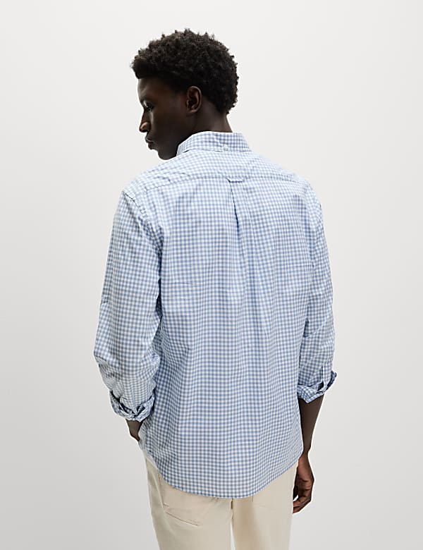 Cotton Rich Gingham Check Oxford Shirt - JP