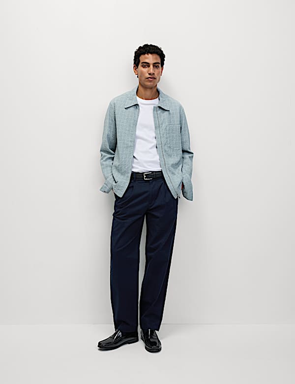 Cotton Rich Checked Overshirt - TW