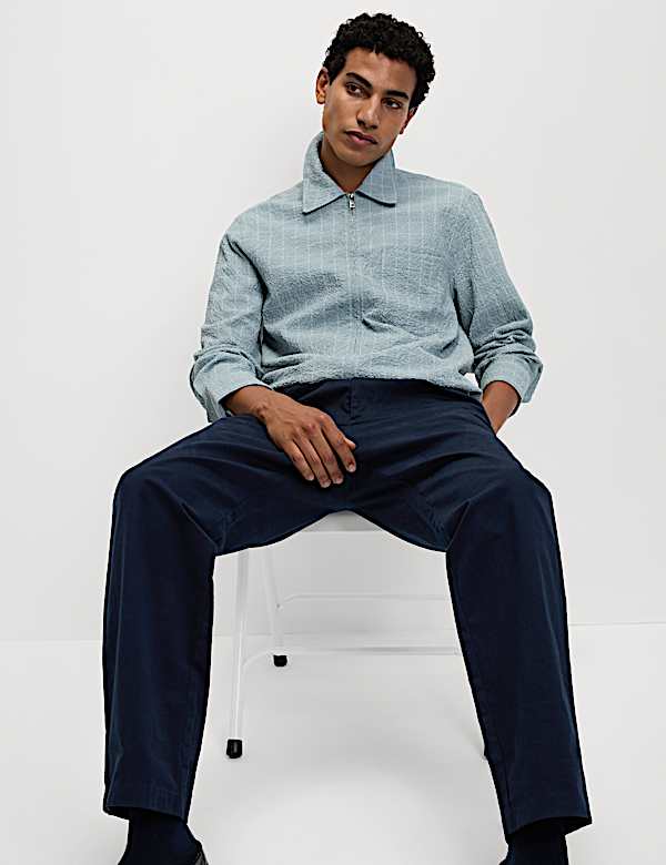 Cotton Rich Checked Poplin Overshirt - VN