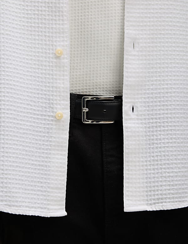 Easy Iron Pure Cotton Textured Shirt