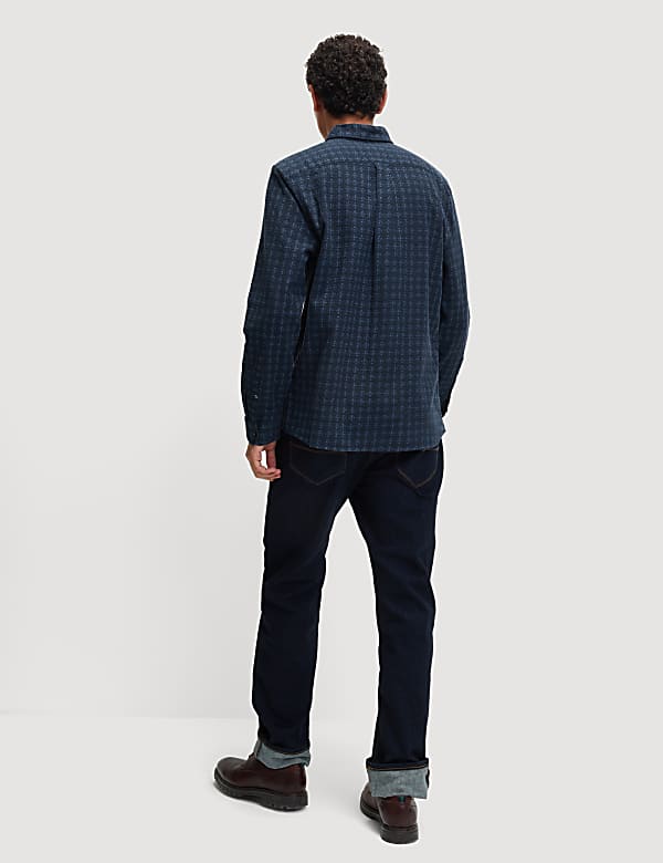 Pure Cotton Geometric Print Shirt