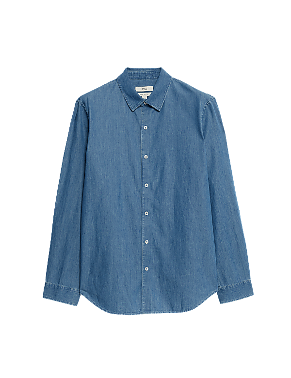 Regular Fit Long Sleeve Denim Shirt