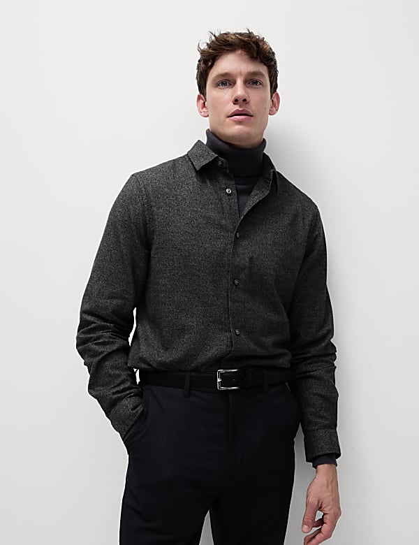 Pure Cotton Flannel Shirt - BE