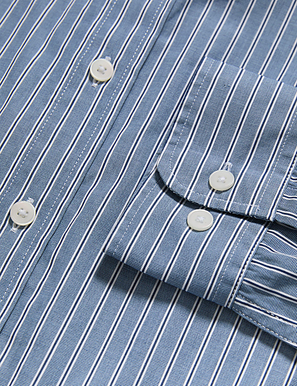 Pure Cotton Striped Oxford Shirt