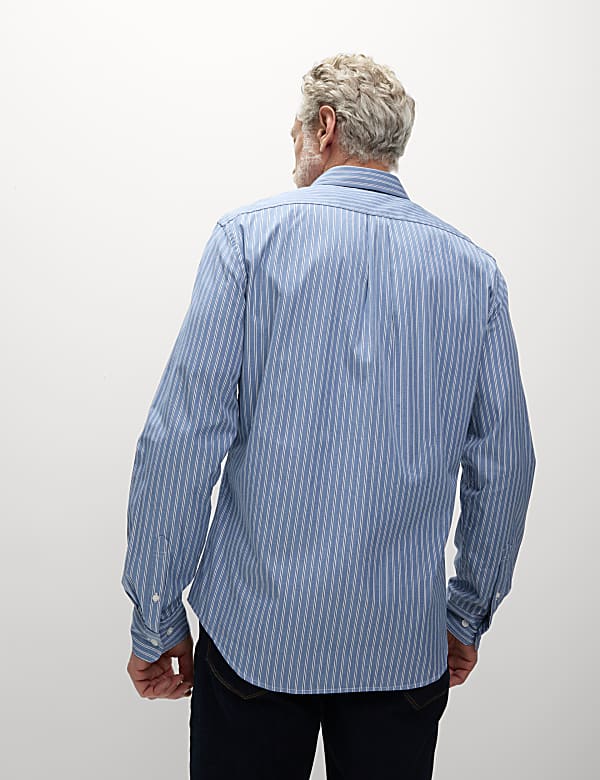 Pure Cotton Striped Oxford Shirt