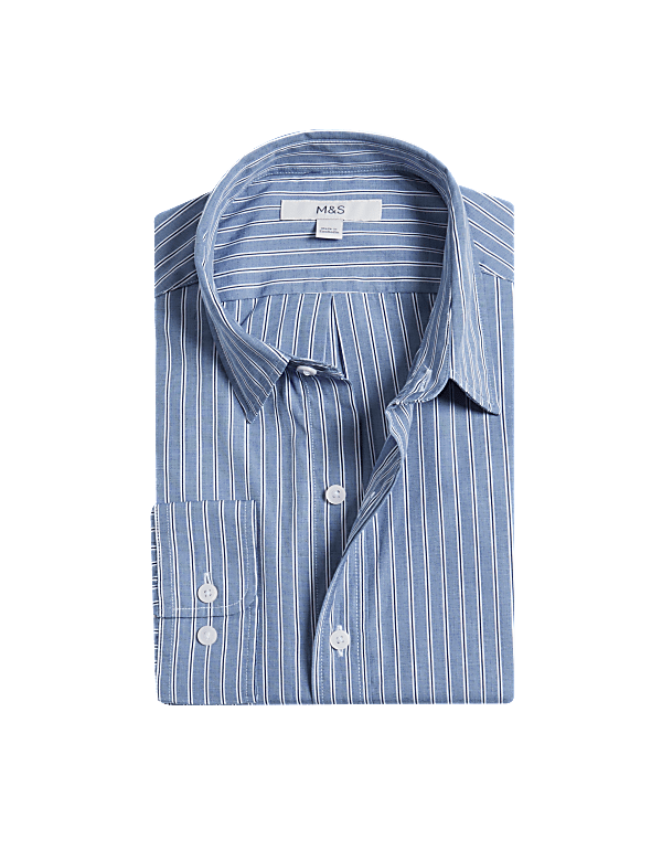 Pure Cotton Striped Oxford Shirt