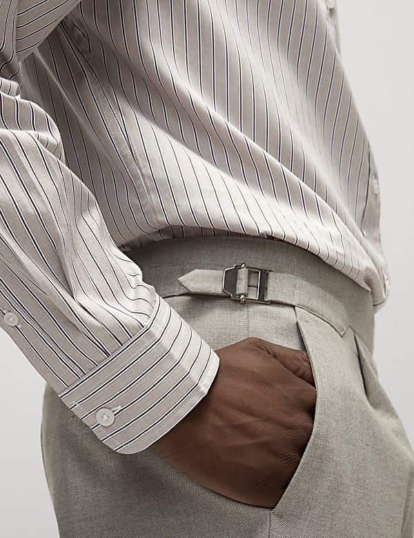 Pure Cotton Striped Oxford Shirt
