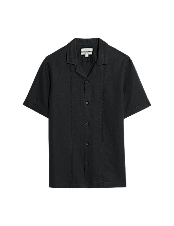 Short Sleeve Linen Cotton Pleated