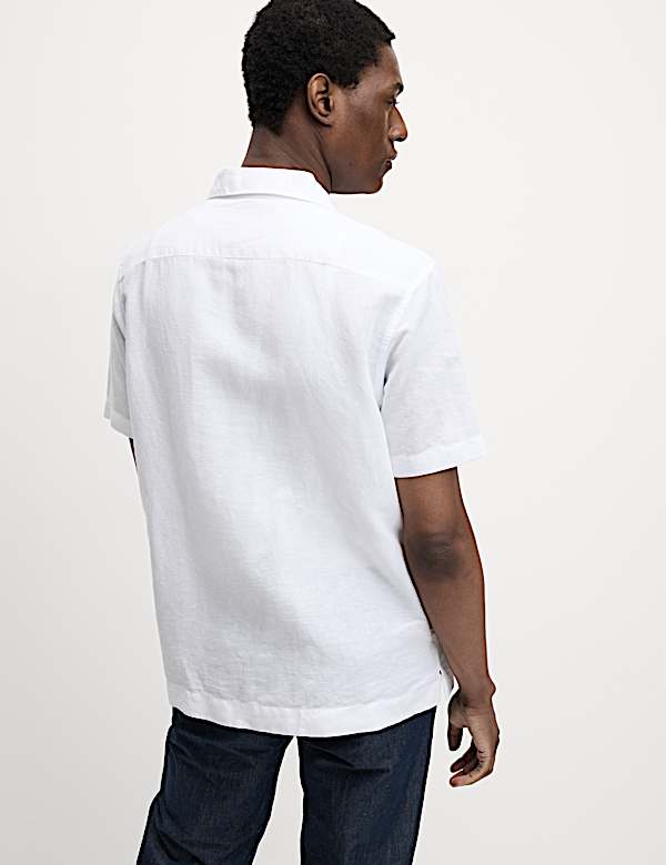 Cotton Linen Blend Embroidered Shirt