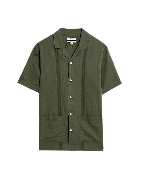 Regular Fit Cotton Linen Blend Shirt