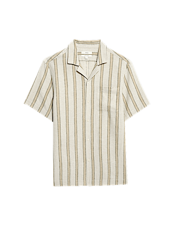 SS Linen Blend Stripe