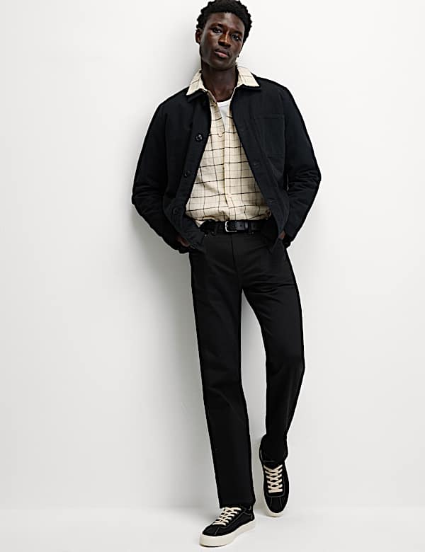 Cotton Linen Blend Checked Shirt - SE