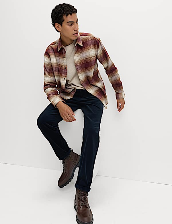 Pure Cotton Checked Flannel Shirt