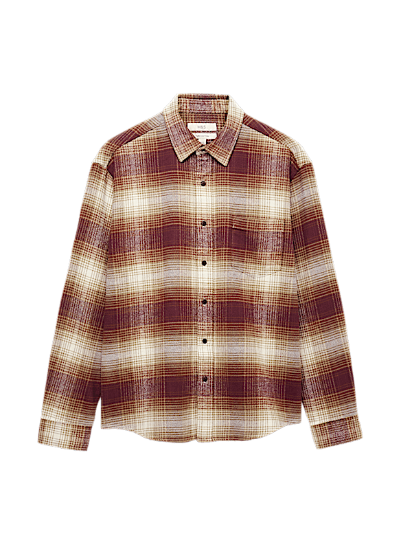 Pure Cotton Checked Flannel Shirt