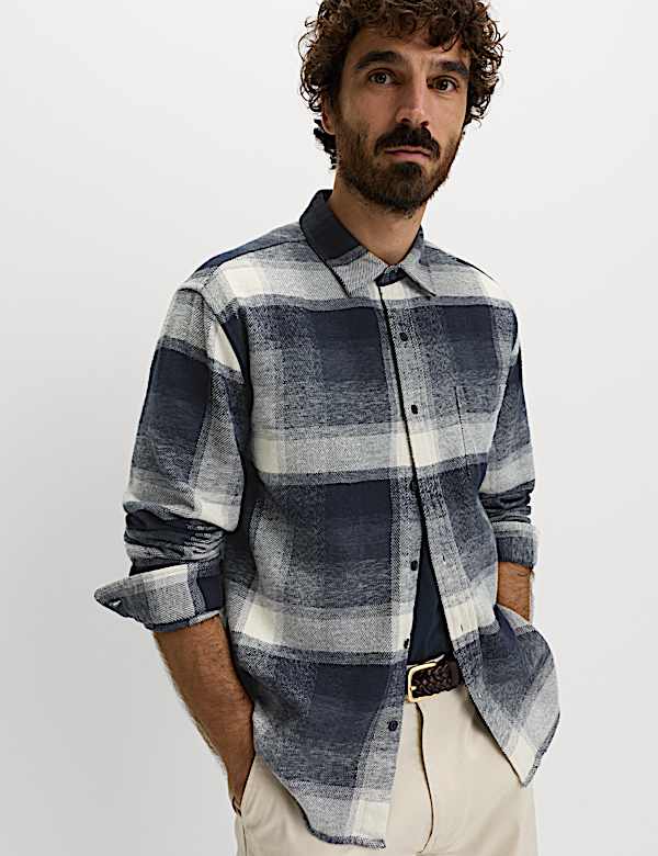 Pure Cotton Checked Flannel Shirt