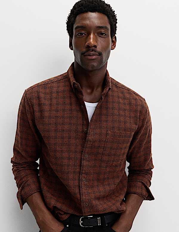 Pure Cotton Flannel Shirt - TW
