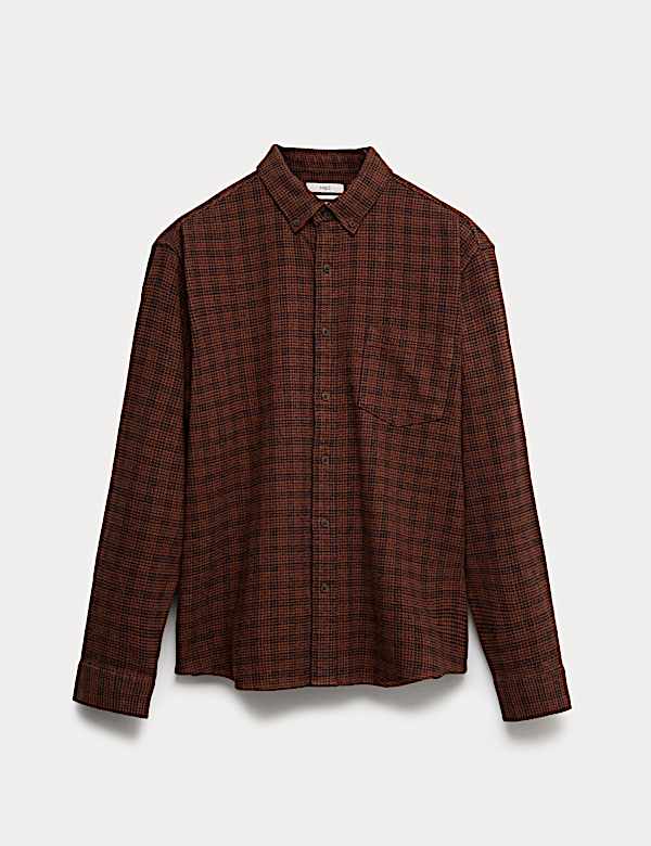 Chemise en flanelle 100 % coton à carreaux - CH