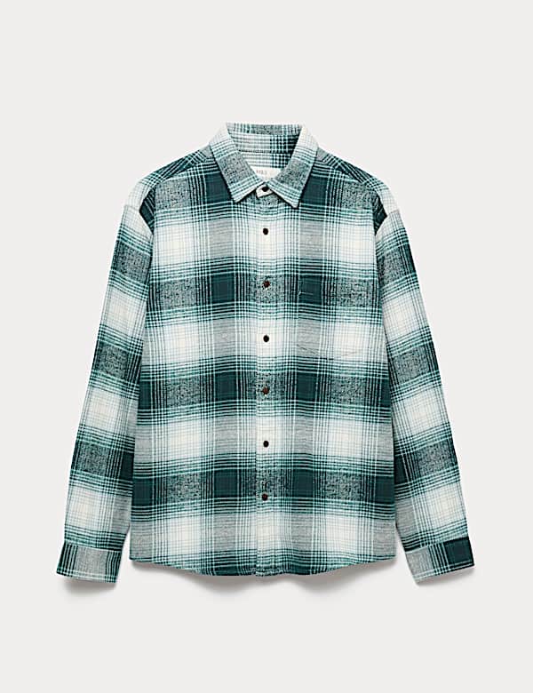 Pure Cotton Checked Flannel Shirt - CH