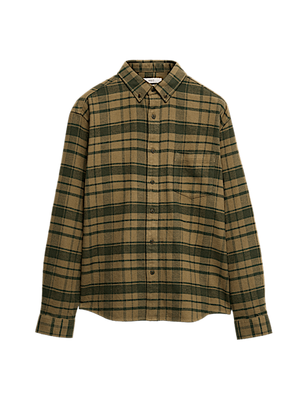 Pure Cotton Checked Flannel Shirt