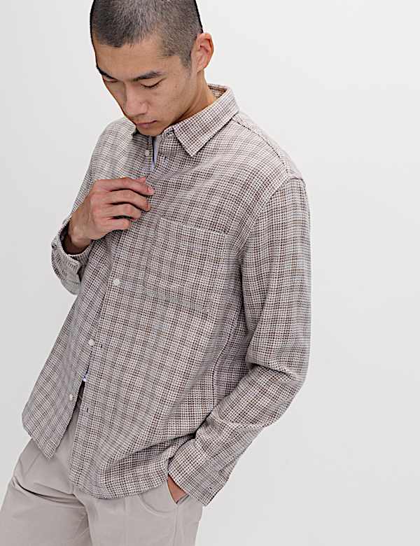 Pure Cotton Checked Flannel Shirt