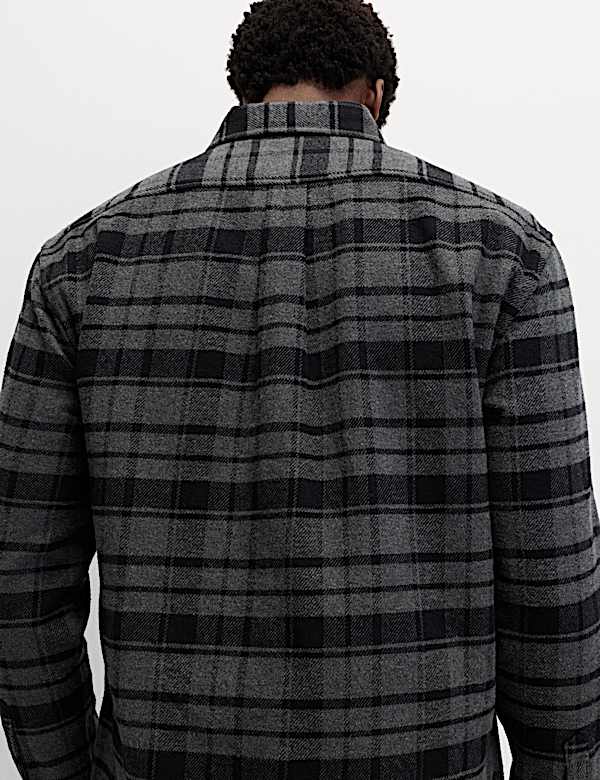 Pure Cotton Checked Flannel Shirt