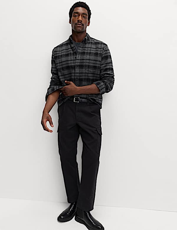 Pure Cotton Checked Flannel Shirt