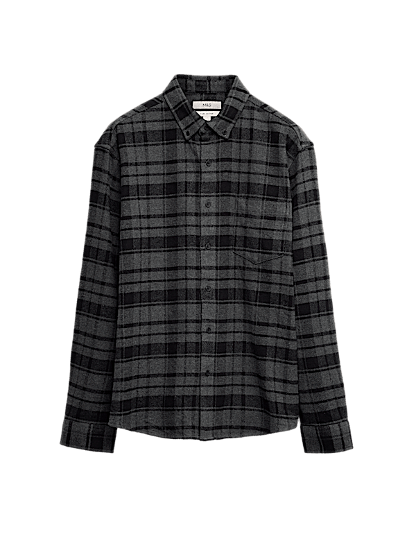 Pure Cotton Checked Flannel Shirt