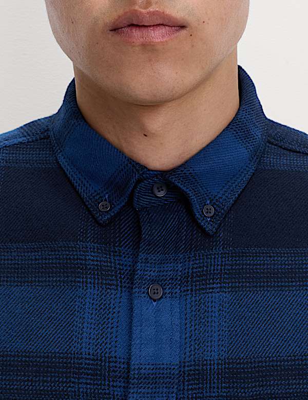 Pure Cotton Checked Flannel Shirt