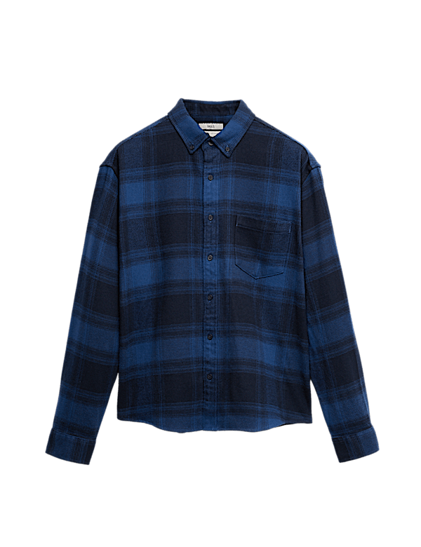 Pure Cotton Checked Flannel Shirt