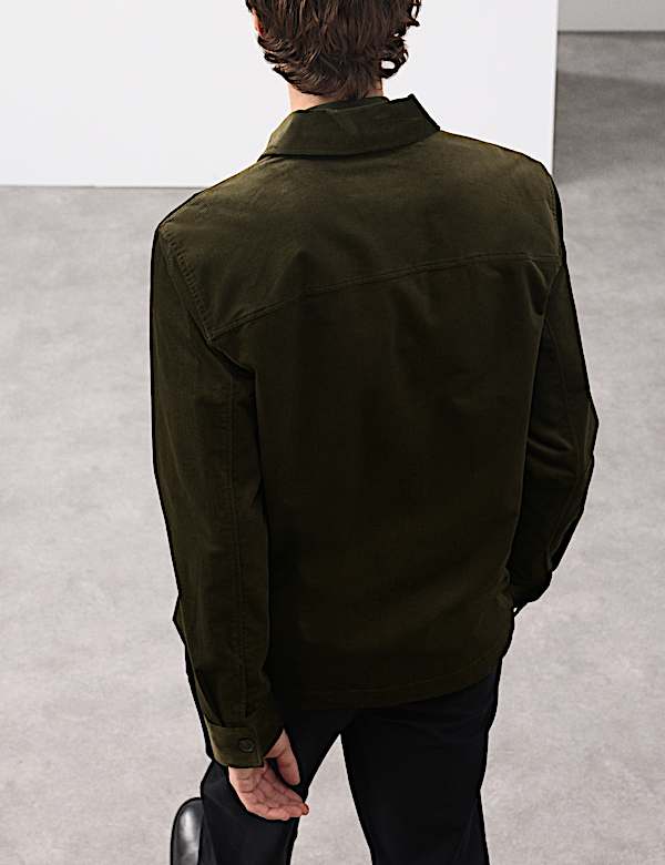 Manšestrová košile s vysokým obsahem bavlny, standardní střih - CZ