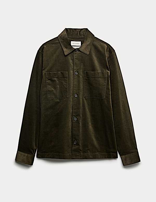 Regular Fit Cotton Rich Corduroy Shirt - DE