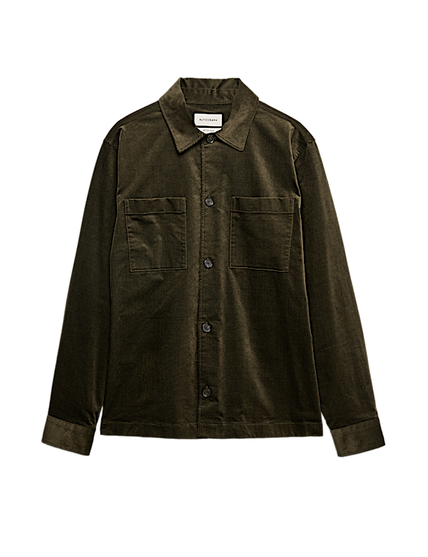 Regular Fit Cotton Rich Corduroy Shirt