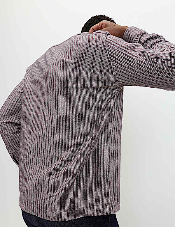 חולצת פלנל פסים מכותנה טהורה - IL