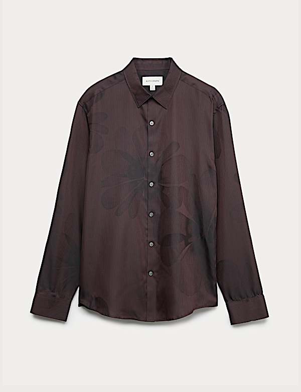 חולצה פרחונית בגזרה רגילה - IL