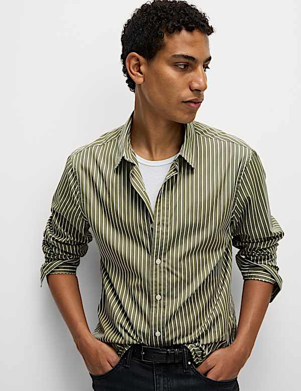 Pure Cotton Striped Shirt