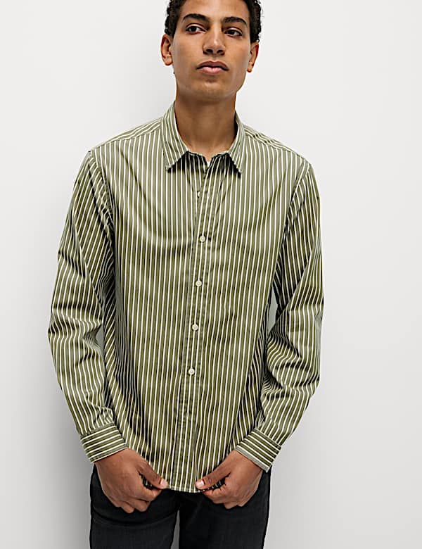 Pure Cotton Striped Shirt