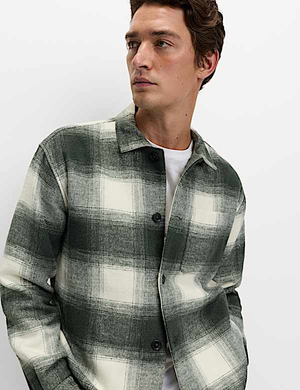 Brushed Checked Overshirt - RS