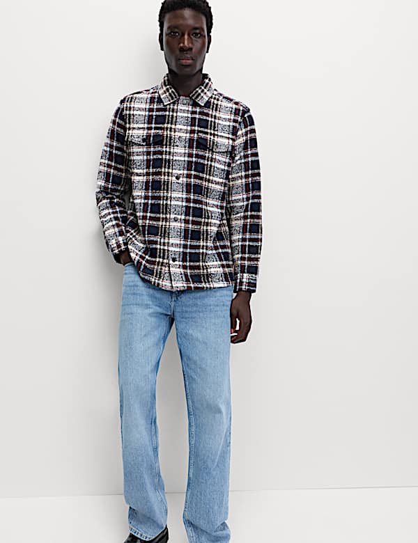 Regular Fit Checked Overshirt