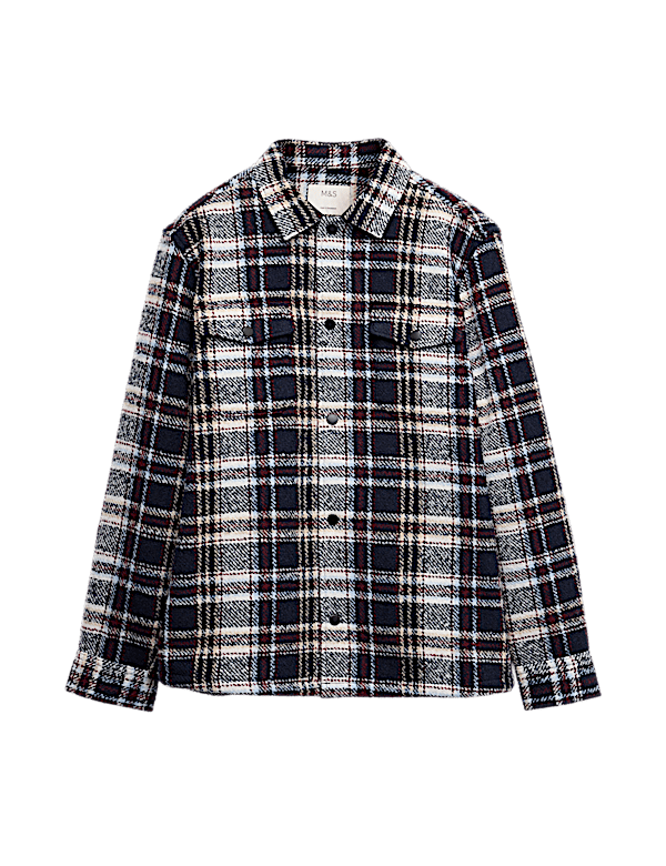 Regular Fit Checked Overshirt