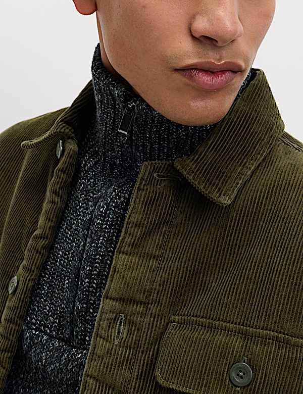 Koszula wierzchnia z podszewką z misia z przewagą bawełny - PL