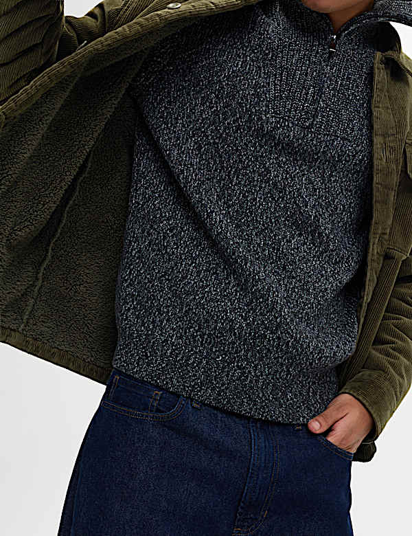 Koszula wierzchnia z podszewką z misia z przewagą bawełny - PL