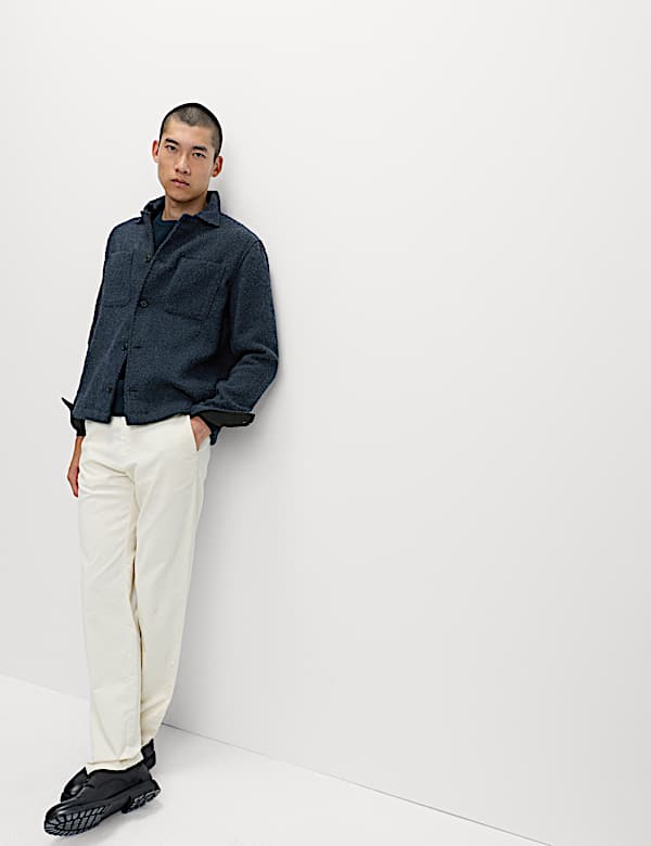 חולצת ז'קט בדוגמת הרינגבון ובגזרה ישרה - IL