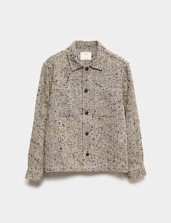 Regular Fit Herringbone Overshirt - IL